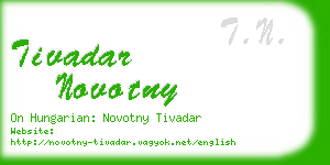 tivadar novotny business card